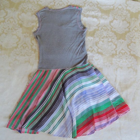 Cori Pink & Green Candy Stripe Dress M - Picture 9 of 12